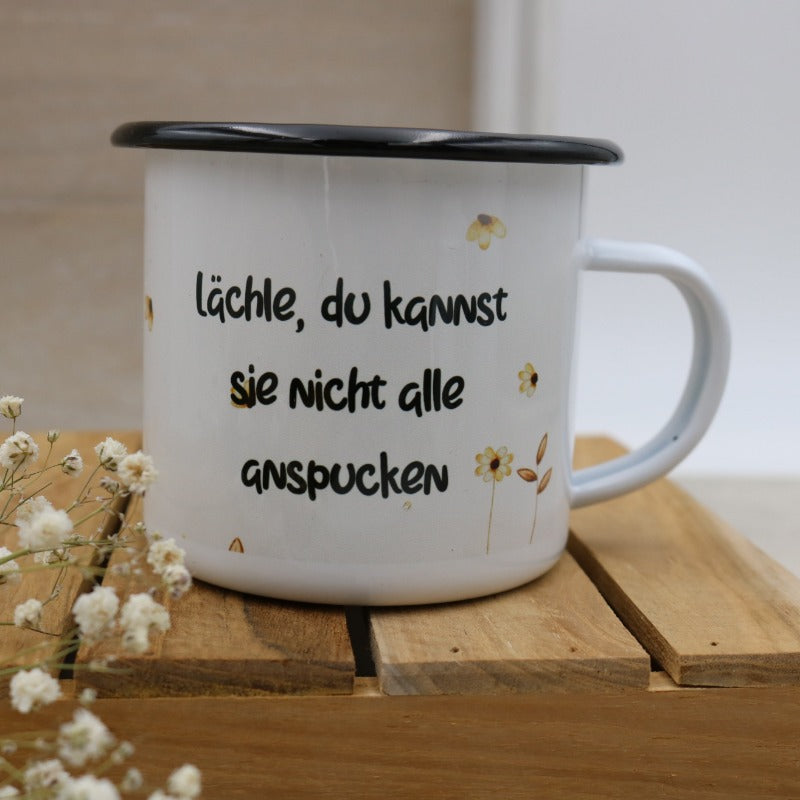 Emailletasse "Alpaka"