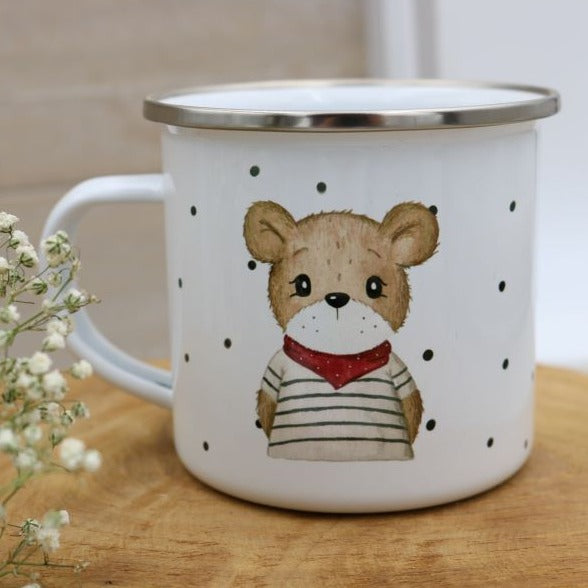 Emailletasse "Bär"
