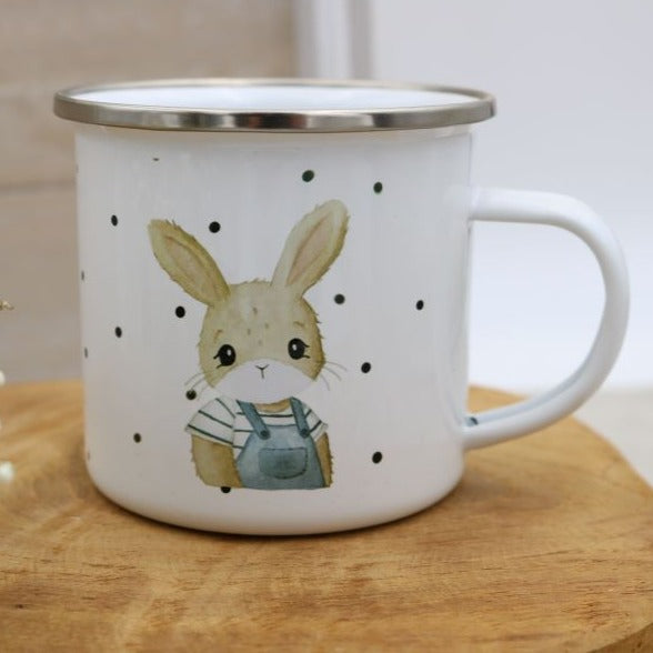 Emailletasse "Hase Bo"