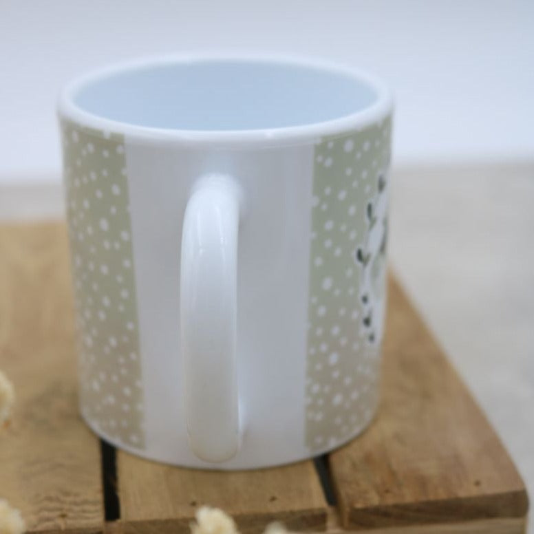 Kindertasse "Hase Bo & blaue Dots"