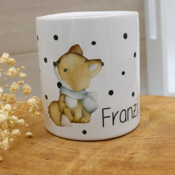 Spardose "Fuchs & Crazy Dots"