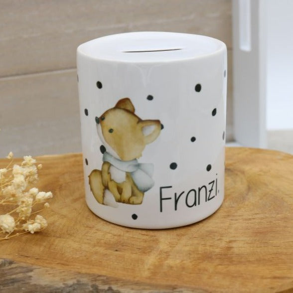 Spardose "Fuchs & Crazy Dots"