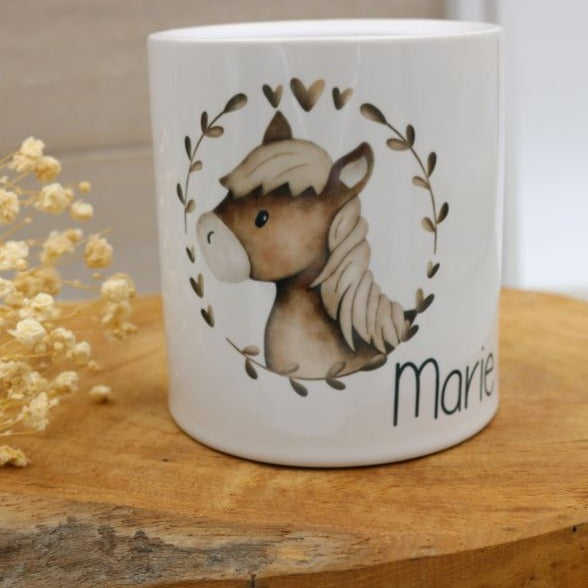 Spardose "Pony White"