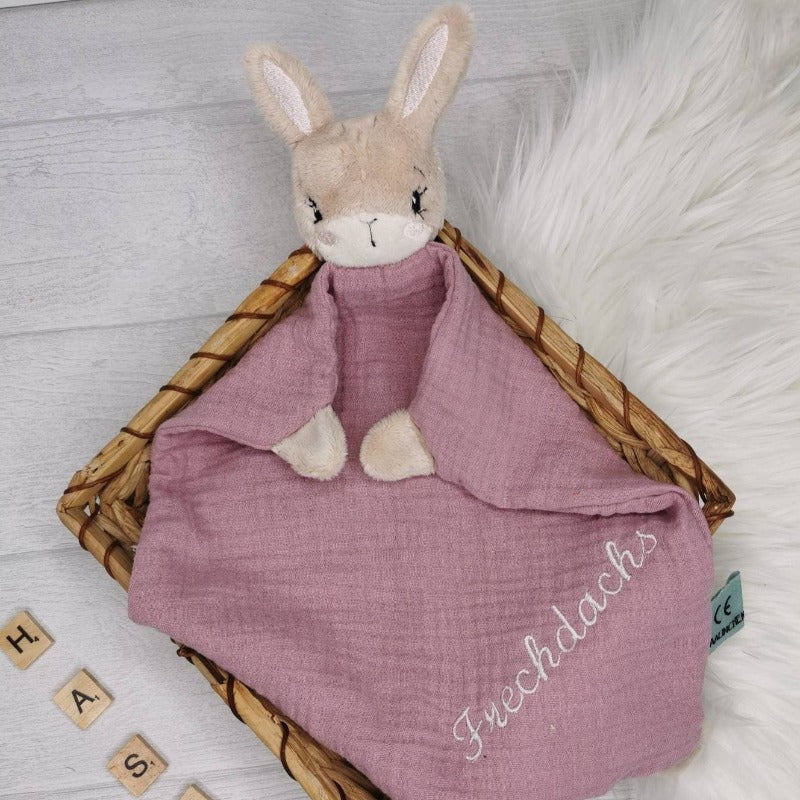 Schmusetuch "Hase" personalisierbar
