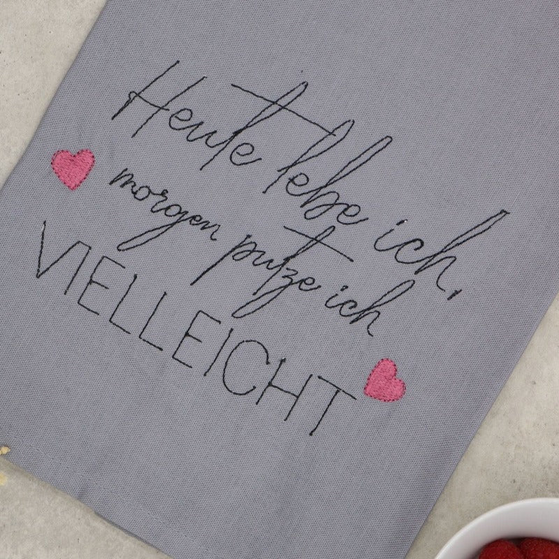 Geschirrtuch "Heute putze ich"