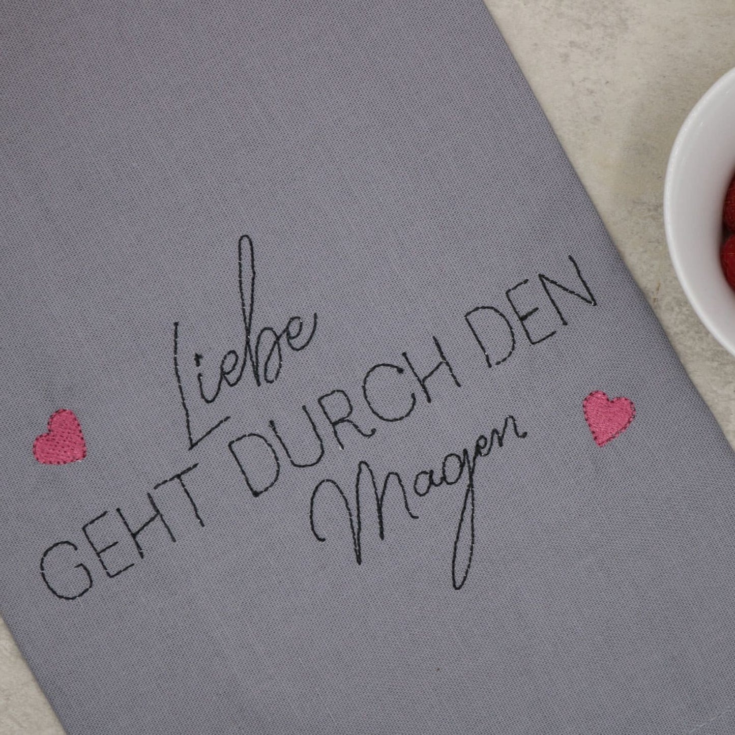 Geschirrtuch "Liebe geht durch den Magen"
