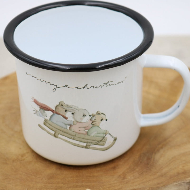 Emaille Tasse "Weihnachten"