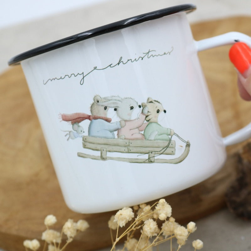 Emaille Tasse "Weihnachten"