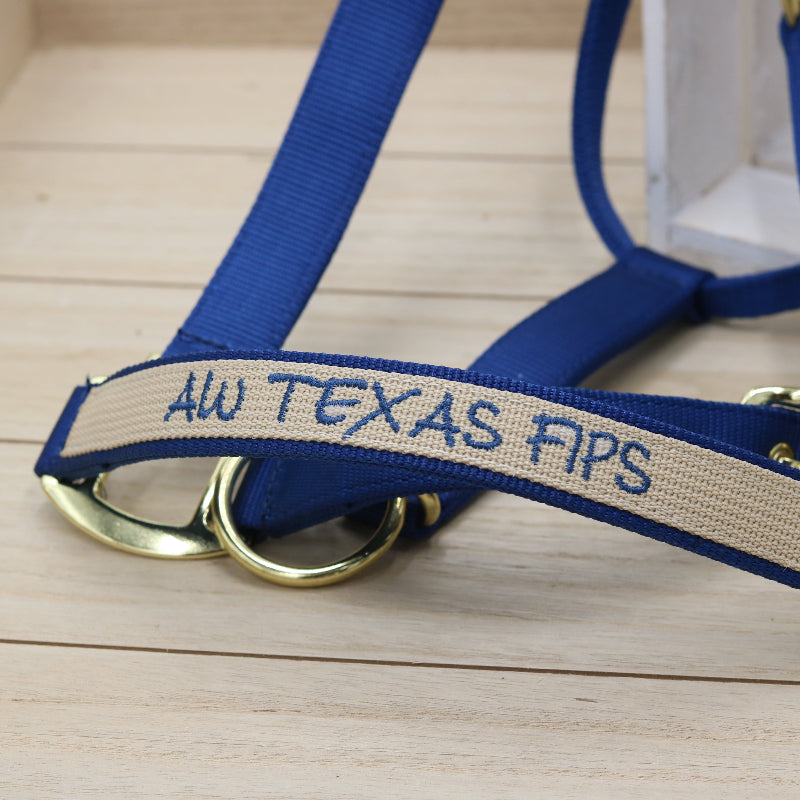 Halfter in Navy / Beige